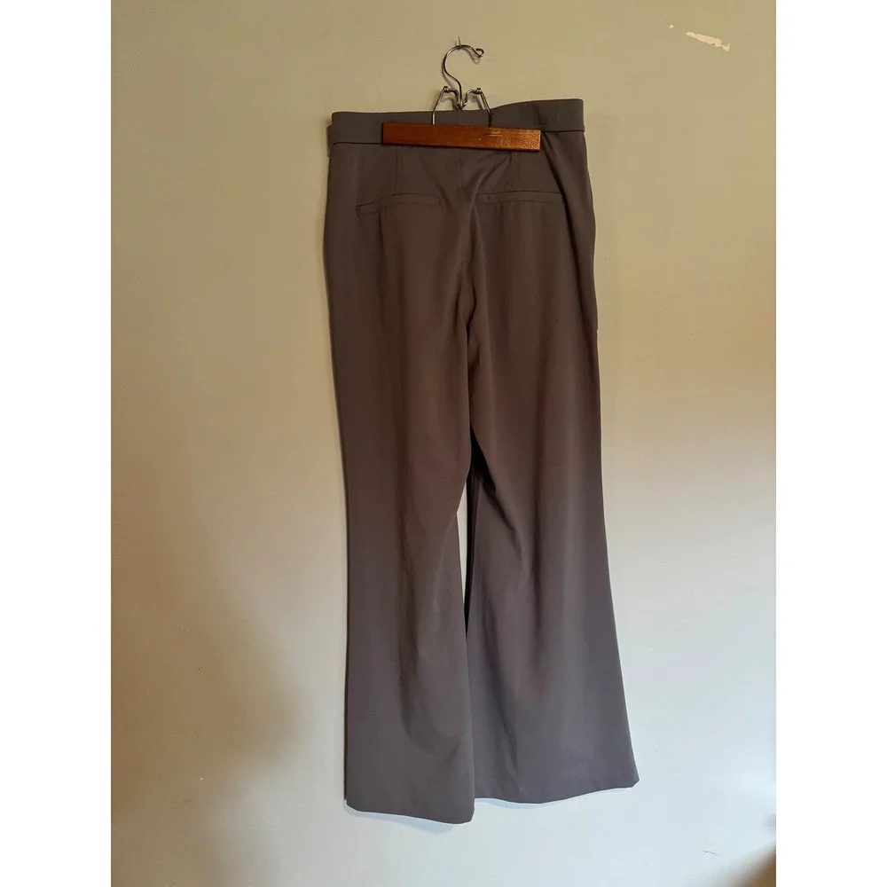NEW Halara Taupe Gray Wide Leg Pleated Pants High Waist Stretch M - Picture 3 of 3